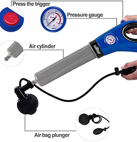 InstaPlunge Electric Plunger System - Unclog and Clear Toilet and Drain Blockage with a Push of a Button, Works in Seconds to Clear Toilets, Shower Drains, Bathroom/Kitchen Sink (Blue/Grey)