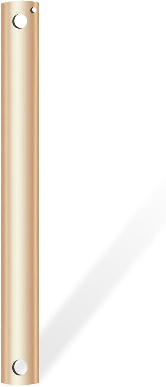 24-Inch Ceiling Fan Downrod, 2-Foot Gold Ceiling Fan Extension Rod, 1-Inch OD, Ceiling Downrod for Various Fans (Only Fans Boom, No Thread & Cord)