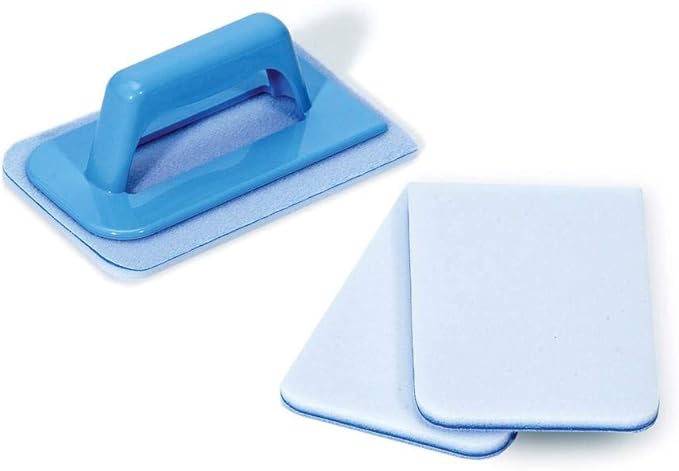SWIMLINE HYDROTOOLS MiraclePad Pool & Spa Cleaning Starter Kit | Reusable Dual-Sided Scrubbing Pad + Ergonomic Handle | Chemical-Free Surface Cleaner for Vinyl, Tile, Acrylic, Fiberglass