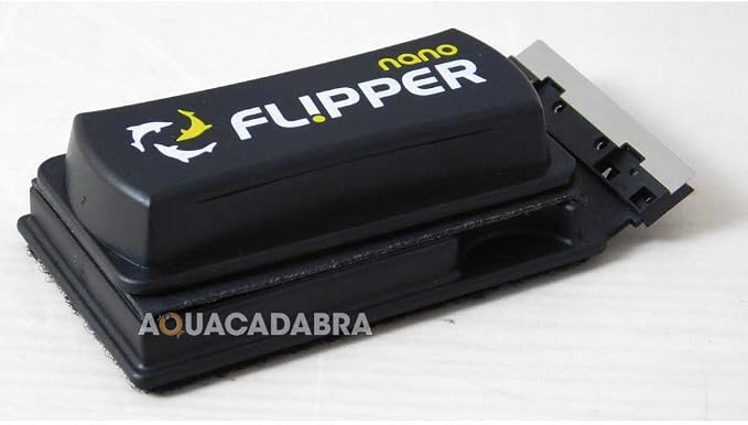 Flipper Cleaner Float - 2-in-1 Floating Magnetic Aquarium Glass Cleaner - Fish Tank Cleaner - Scrubber & Scraper Aquarium Cleaning Tools - Floating Fish Tank Cleaner, Nano