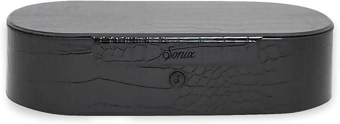 Sonix Beyond UV+O3 Sanitizer Box and Universal Charger UV and Ozone Disinfector for Phone, Mask, Makeup Brush, Nail Tool (Black Croc)
