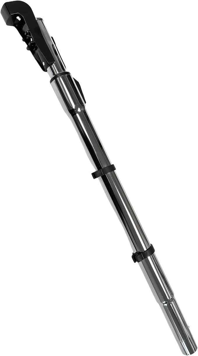 Wessel-Werk Telescopic Central Vacuum Wand with Cord Management Clips, Stainless Steel Construction, Compatible with Corded Powerheads and Standard Gas Pump-Style Hose Handles