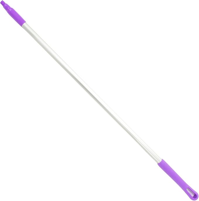 SPARTA Adjustable Aluminum Broomstick, 48” Mop and Broom Handle Replacement with Color-Coded System for Environments with Harsh Cleaning Agents, Aluminum, 48 Inches, Purple, (Pack of 12)