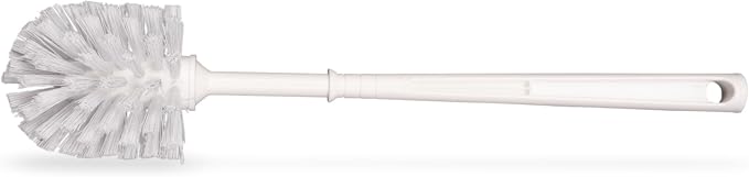 Sparta Flo-Pac Toilet Bowl Brush, 24 Pack for Commercial Restrooms, Heavy Duty Toilet Brush with Plastic Handle for Bathrooms, 11 Inches, White (Pack of 24)