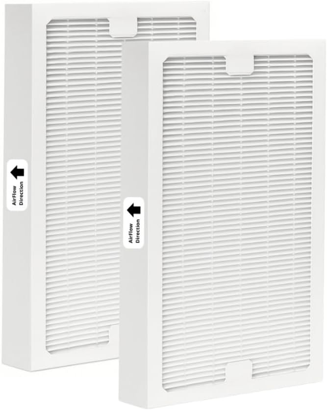 Nispira True HEPA Replacement Filter Compatible with Hunter Models 30966, 30747, 30748, 30750, 30856, 37748, 37750 Air Purifier, 2 Packs
