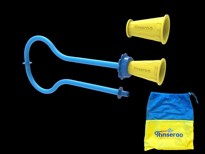 Rinseroo JUMBO Shower Cleaning Thing – Slip-On Handheld Hose Attachment for Fast, Mess-Free Shower Wall Rinsing–6 Ft Hose, Fits Up to 7" Shower Head–Temporarily Converts Standard Shower into Handheld