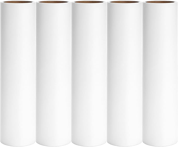 10 inch Mega Lint Roller Refills for Evercare Layers Smart Design Large Floor Lint Rollers Extreme Stick 10'' Wide Sticky Roller Refills 60 Sheets per Roll 5 Pack Total 300 Sheets
