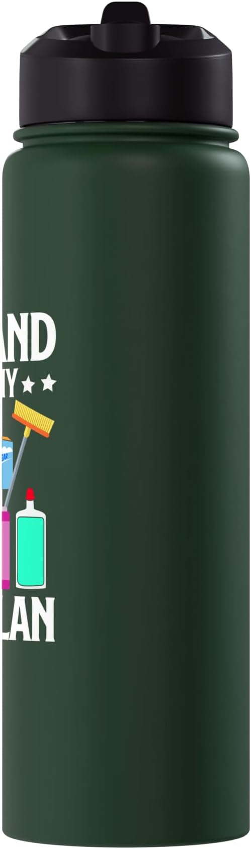 Spick and Span is my Game Plan Cleaning Stainless Steel Insulated Water Bottle