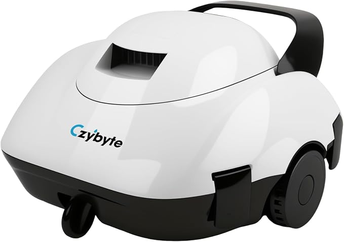 Robotic Pool Cleaner, Cordless Pool Vacuum with 18.5 GPM Powerful Suction,120-Min Runtime, Self-Parking, Pool Vacuum for Above-Ground & Flat Pools to 860 sq.ft,Silver-White