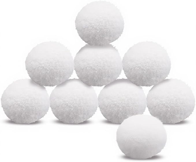 9 Pack Scum Eliminating Sponge Balls, Pool Scum Absorber, Hot Tub Oil Absorbent Cleaner, White