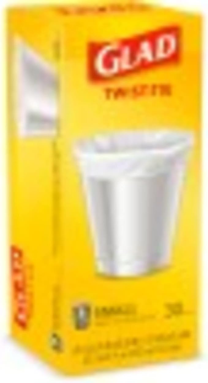 Glad Small Trash Bags - 4 Gallon - 30 Count (Pack of 6)