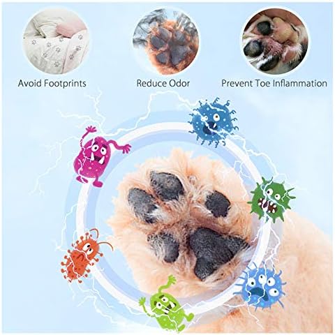 Creation Core Portable Dog Paw Washer Cup Pet Paw Cleaner for Dogs Cats Grooming with Muddy Paws Comfortable Silicone Dog Feet Cleaner Automatic, Blue