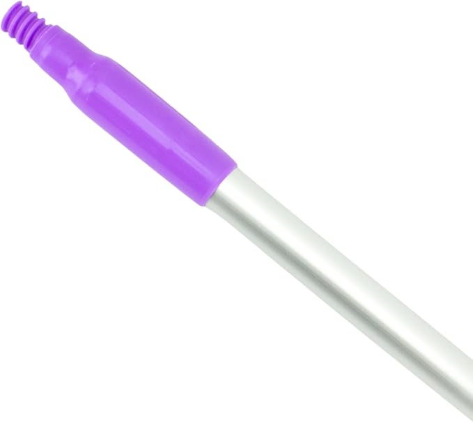 SPARTA Adjustable Aluminum Broomstick, 48” Mop and Broom Handle Replacement with Color-Coded System for Environments with Harsh Cleaning Agents, Aluminum, 48 Inches, Purple, (Pack of 12)