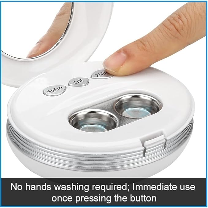 Contact Lens Cleaner Machine, Blumway Ultrasonic Contact Lens Cleaner with USB Charger, Small & Portable, Fit Disposal Soft Lens, Hard Lens, Contact Lens, Colored Lens, RGP Lens & OK Lens