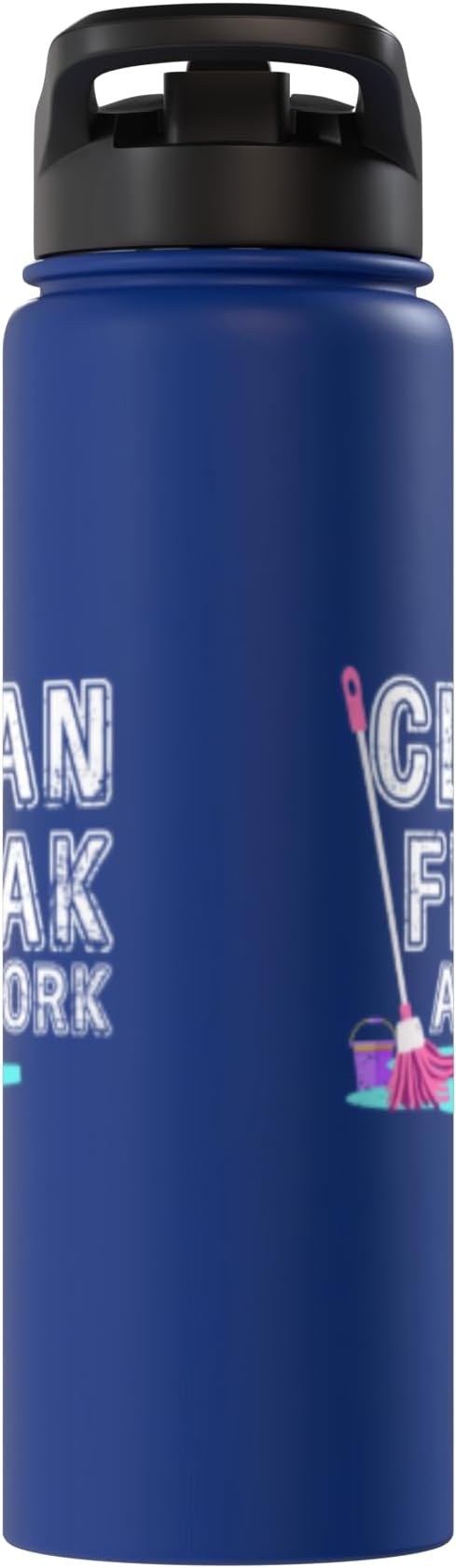 Clean Freak at Work Cleaning Stainless Steel Insulated Water Bottle