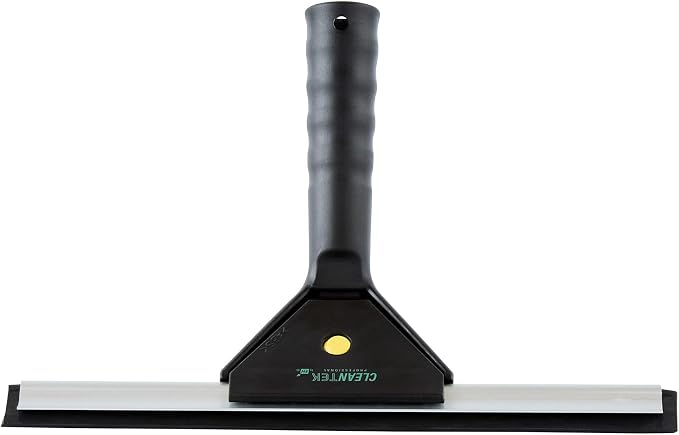 Restaurantware-Clean Tek Professional 9.84 Inch Window Squeegee, 1 Window Cleaning Squeegee with Rubber Blade - All-Purpose, for Mirror Or Glass Door, Black Plastic Wiper with Aluminum Frame