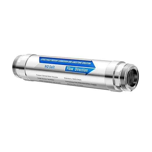 Salt Free Water Descaler Whole House, ¾-Inch NPT Water Descaler System, Scale Water Softener System,Prevents Limescale in Pipes, Tankless Water Heaters, Appliances & Smart Toilets