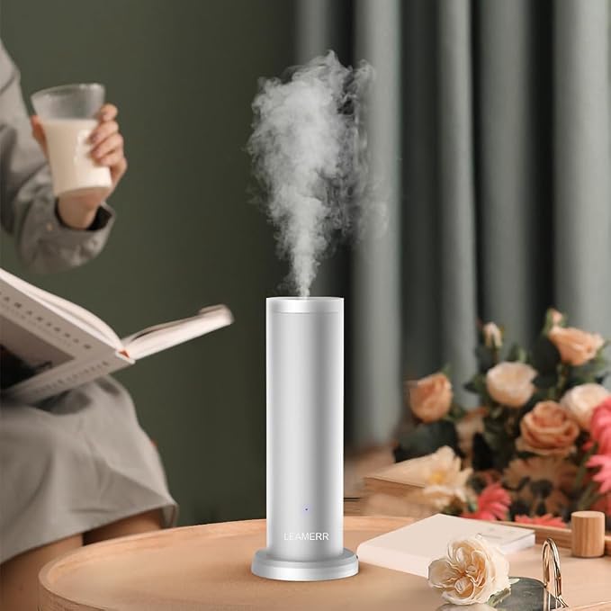 Smart Scent Diffuser Machine for Home, Bluetooth/WiFi Waterless Essential Oil Diffuser for Oils,Super Quiet Work Cold Air Technology Aromatherapy Diffuser for Large Room, Office, Shops, Gym