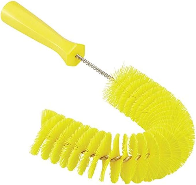 7 7/8 in W Hook Brush, Medium, 5 1/4 in L Handle, 15 1/2 in L Brush, Yellow, Polypropylene - 1 Each