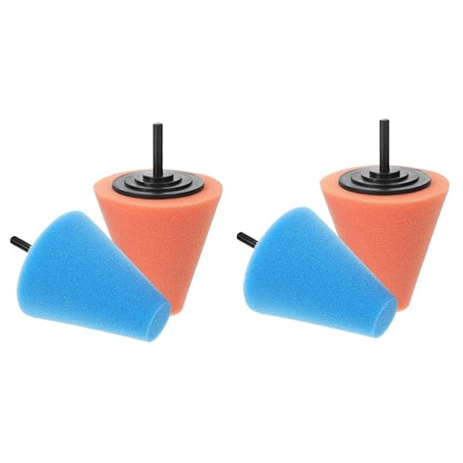 4pcs Car Wheel Polishing Sponge Pad Buffing Attachment for Drill Shaped Design for Detailing Easy Handling