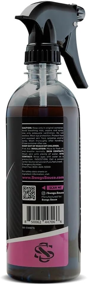 Bugz B-Gone | Grape Scent | Bug Remover 16oz bottle by Swags Sauce - Designed to break down bug residues on contact, making it easier to wash away with minimal scrubbing. (Pack of 2)
