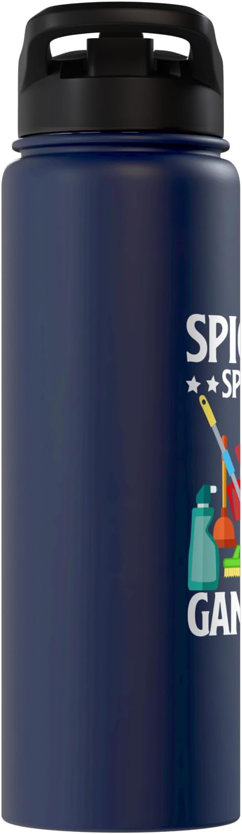 Spick and Span is my Game Plan Cleaning Stainless Steel Insulated Water Bottle