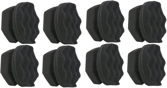FAVOMOTO 8pcs Wave Pattern Waxing Sponge for Car Detailing Handy Applicator for Tire Interior and Care High Density Buffing Pads
