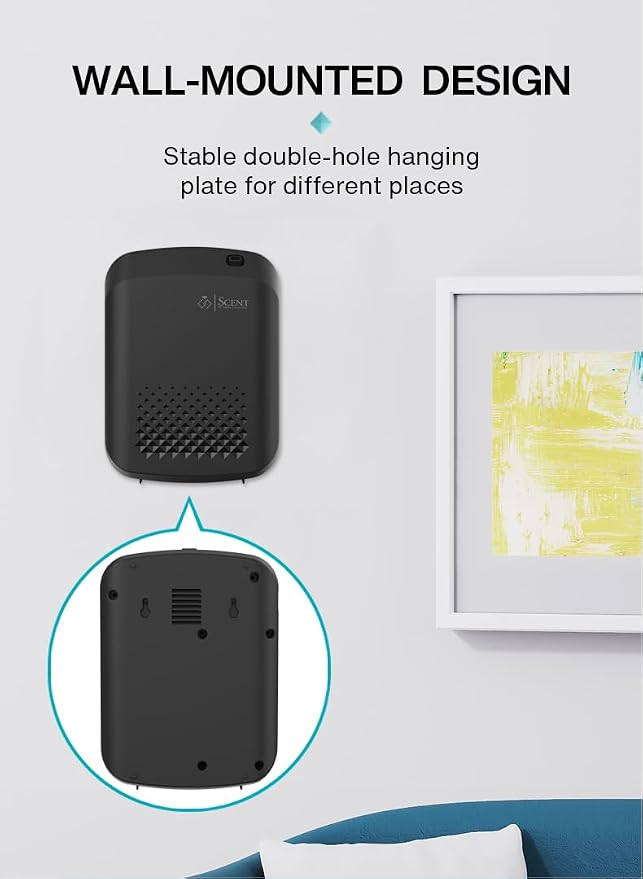 Scent by Aroma Collection Smart Scent Diffuser, Black, 400ml Large Capacity, 360° Air Circulation, Bluetooth Compatible