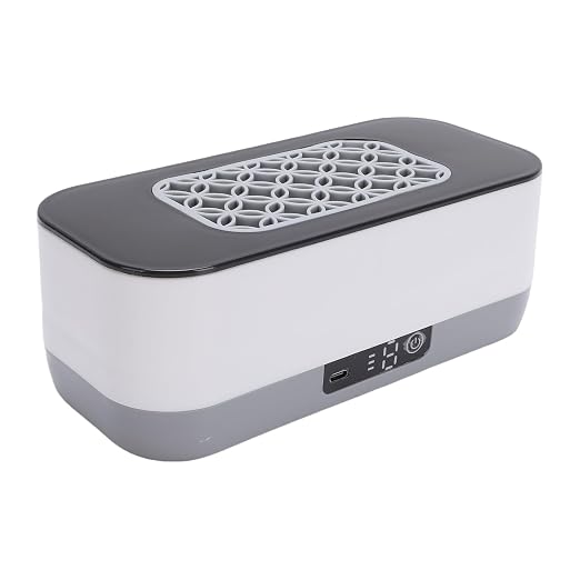 Brrnoo Jewelry Cleaner, Multifunctional Professional Efficient Electric Cleaner Machine with 3 Vibration Levels for Rings Glasses Makeup Brushes