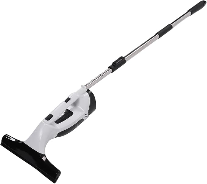 Window Vacuum Cleaner, Cordless 2.0KPA Suction Multifunctional Glass Cleaner with Spray and Auto Dirty Water Collection for Home and Car Black