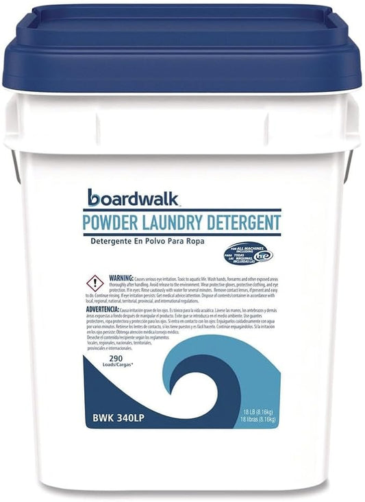 Boardwalk 340LP Laundry Detergent Powder, Summer Breeze, 18 lb Bucket
