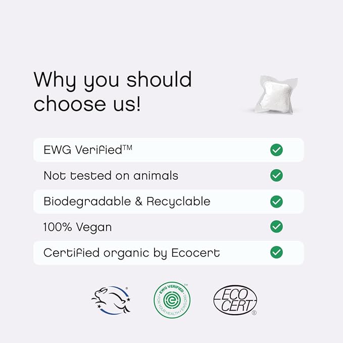 AspenClean | Laundry Pods | Lavender | Made for Sensitive Skin | Zero Plastic | Non - Toxic | 100% Natural | EWG Verified - 36 Count