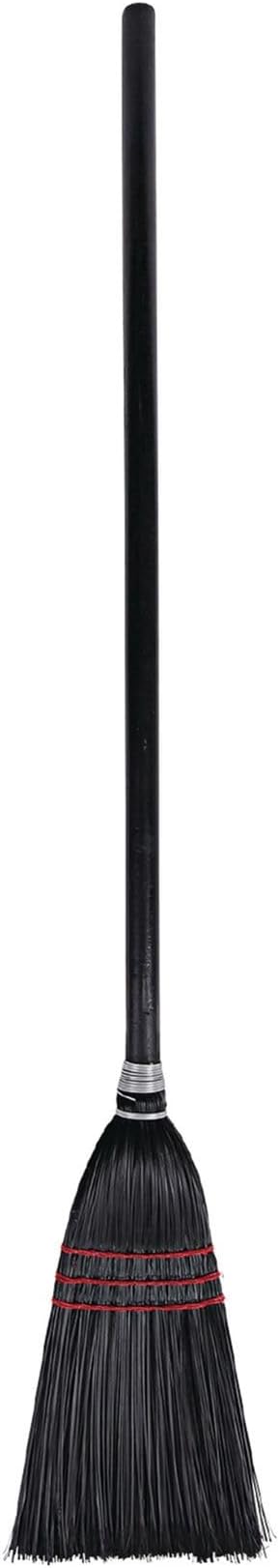 Boardwalk BWK951BP Flag Tipped Poly Bristle 37 in. - 38 in. Length Lobby Broom - Natural/Black (1 Dozen)