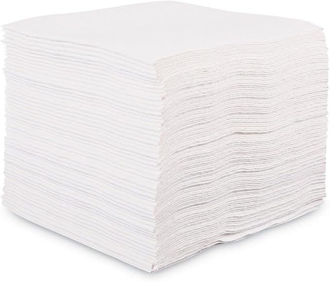 Boardwalk BWK-V030QPW 12 in. x 13 in. DRC Wipers - White (90 Bag, 12 Bags/Carton)