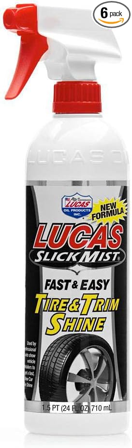 Lucas Oil 10513 Slick Mist Tire and Trim Shine - 24 Ounce (Pack of 6)