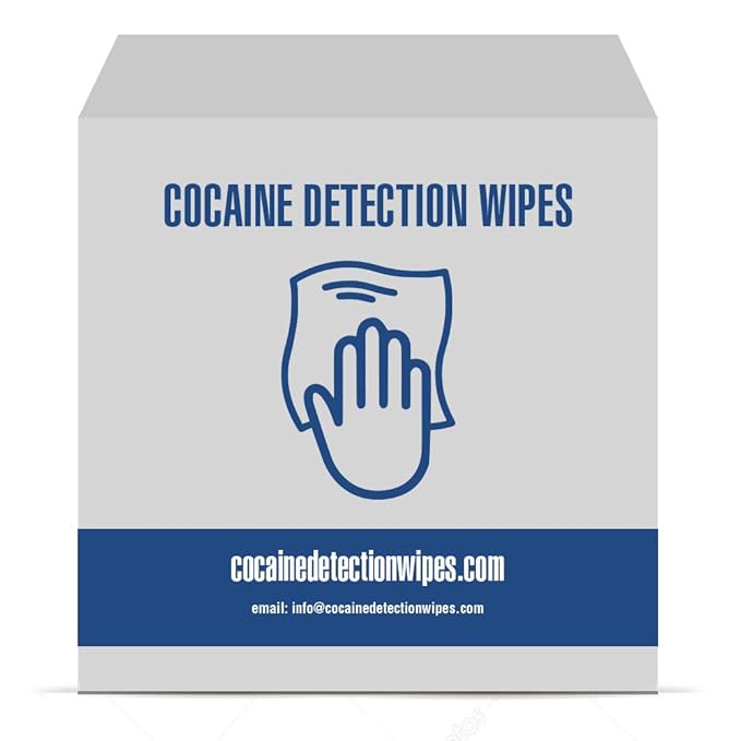 Cocaine Detection Wipes Pack of Sachets - Detect The Presumptive presence of Cocaine on Any Surface by Swabbing The Area with Wipe Turning Blue Upon Contact with Drugs (50)