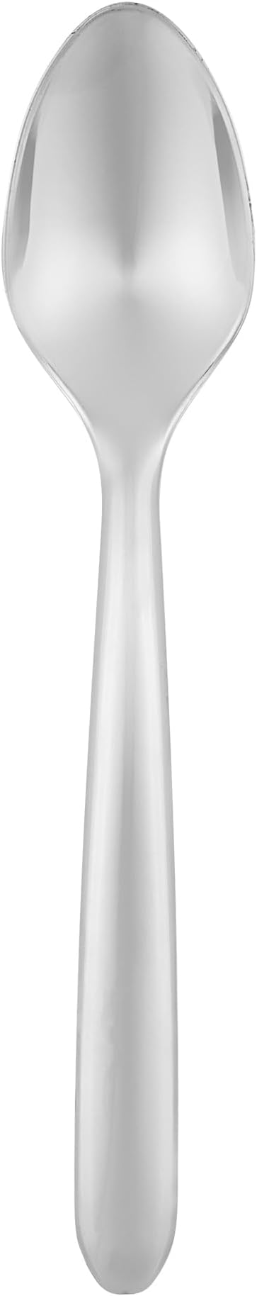 Restaurantware Moderna 7.3 Inch Disposable Spoons 250 Recyclable Appetizer Spoons - Crack-Resistant For All Types Of Meals Silver Plastic Spoons