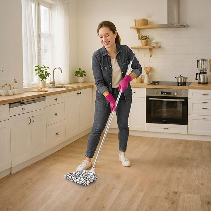 Superio Heavy Duty Metal Handle, for Mop, Brush, etc. 48” Long, Grey, 2-Pack