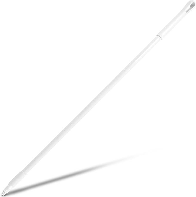 SPARTA 48" Fiberglass Replacement Handle with 3/4" Acme Thread Tip, Polyester Veil Reinforced, Hanging Cap, Commercial Cleaning, White (Pack of 12)