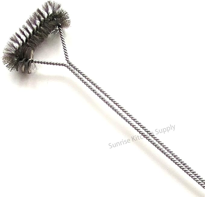 SUNRISE Fryer Brush with Long Handle (Stainless Steel, Single Brush)