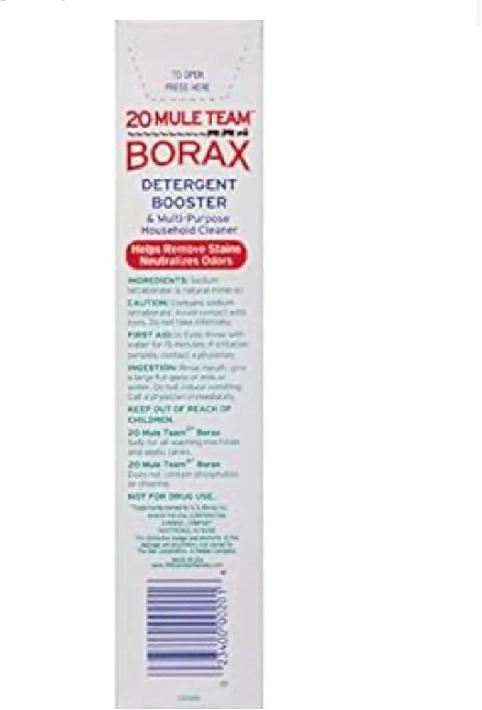 Borax 20 Mule Team Detergent Booster, 65 Oz. (4LB), Unscented