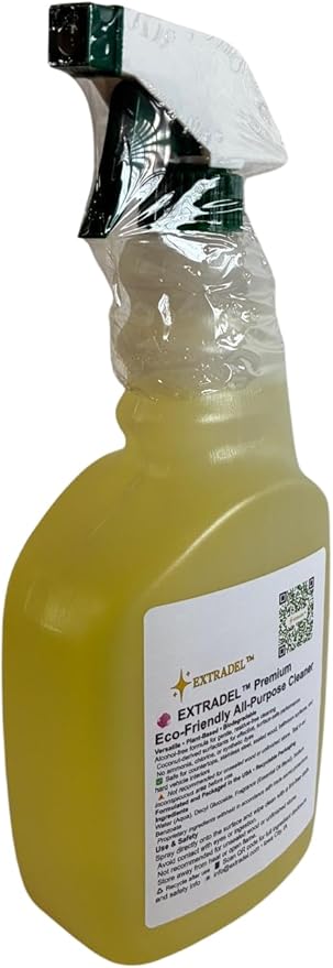 EXTRADEL™ Safe on Counters, Tough on Daily Messes – Premium 32 oz Plant‑Based, Shine‑Boosting All‑Purpose Cleaner with Essential Oil Scent