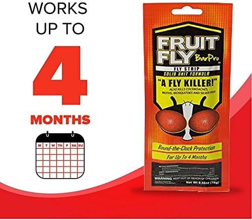 Fruit Fly BarPro – 4 Month Protection Against Flies, Cockroaches, Mosquitos & Other Pests – Portable for Indoor & Outdoor Use