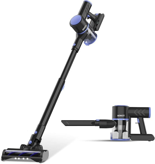 Cordless Vacuum Cleaner, 4-in-1 Vacuum Cleaners for Home, Handheld Vacuum Cleaner with 40 mins Runtime, Stick Vacuum for Apartment, Carpet, Black 1 Battery