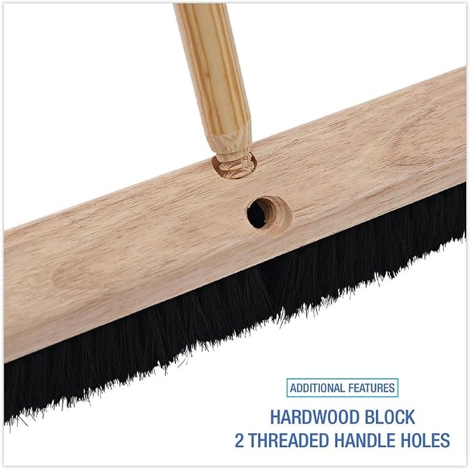 Boardwalk BWK20218 2.5 in. Black Tampico Fiber Bristles 18 in. Brush Floor Brush Head