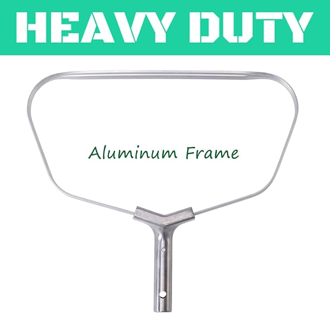 Ultra Fine Mesh Pool Silt Net, Heavy Duty Leaf Rake with Aluminum Frame, Tear Resistance Nylon Basket for Skimming Wet Sand
