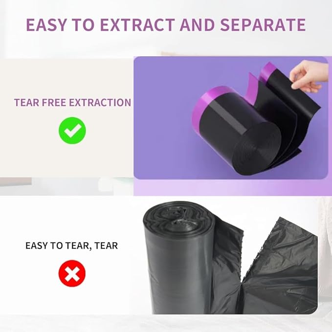 13Gallon multipurpose trash bags, Drawstring Design, Extra Durable and Unscented Garbage Bags，1 mil, Count for Home, Bathroom, Office, Outdoor Camping，140 Count.