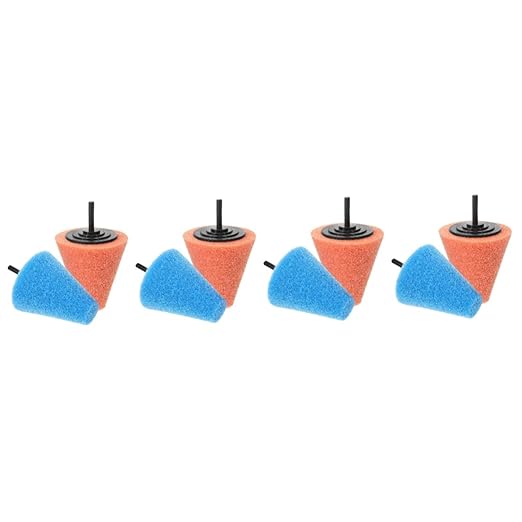 8pcs Car Wheel Polisher Buffing Pads Sponge Drill Attachment for Auto Detailing and Colors for Polishing and Waxing