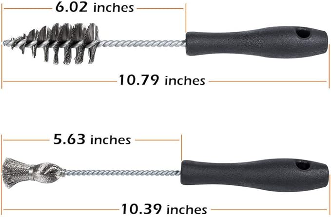 2PCS Injector Sleeve Cup Bore Seat Cleaning Brush Kit AP0084 AP0085 3252 Fit for Ford Powerstroke 7.3L 6.0L 6.4L 6.7L 1994-2018,Caterpillar 3126 C7 C9,Navistar,Maxxforce Stainless Steel
