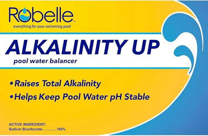 Robelle 20-Pounds Premium Alkalinity Up for Pools, Alkalinity Increaser for Swimming Pools, 100% Sodium Bicarbonate